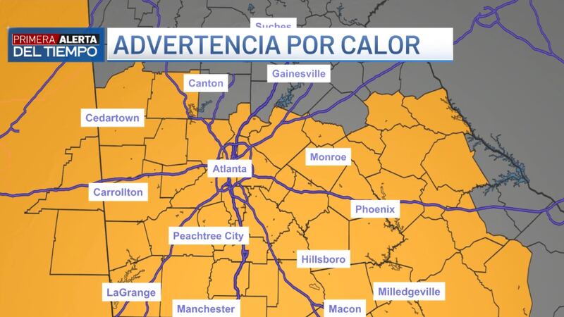 Metro Atlanta bajo alerta por ola de calor