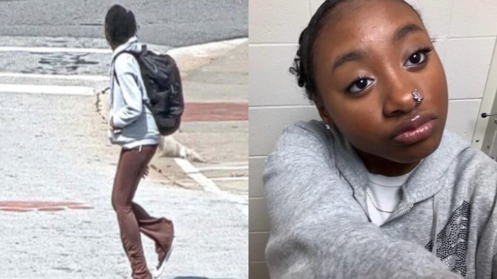Las cámaras de seguridad de la escuela Parkview High School captaron a Ashley Bell caminando...