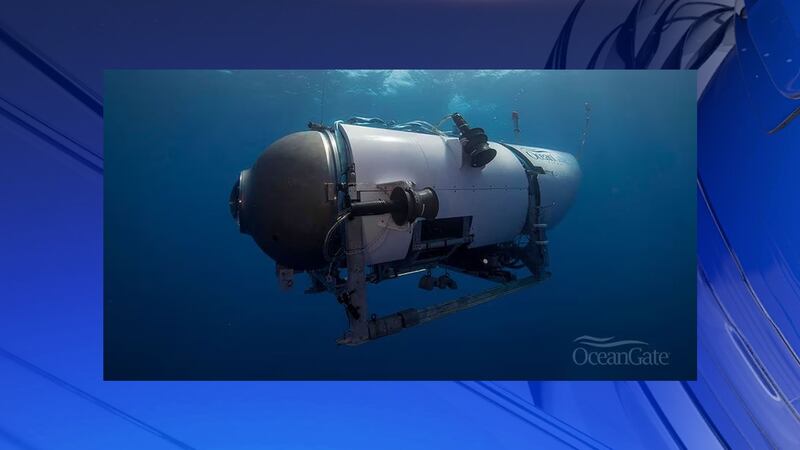The vessel by OceanGate Expeditions in 2021 showing the company’s Titan submersible that is...