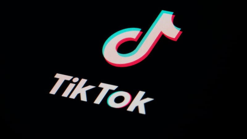 FILE - The icon for the video sharing TikTok app is seen on a smartphone, Feb. 28, 2023, in...