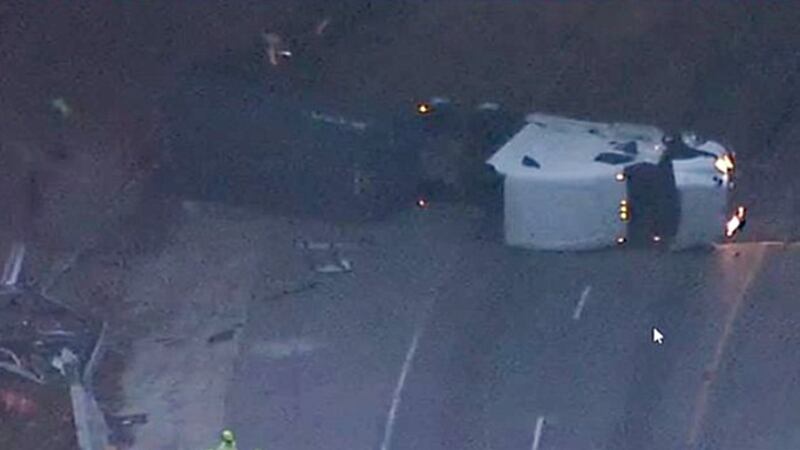 El accidente se produjo en la rampa de salida de la I-285 rumbo este hacia la I-75 en...